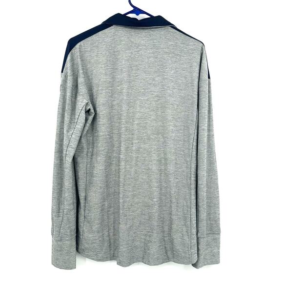 Under Armour Size Medium Sweater Gray Fighting Irish Notre Dame University Track - Picture 2 of 4